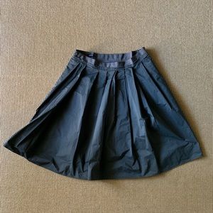 Jil Sander Navy Grey Pleated Skirt Size 36